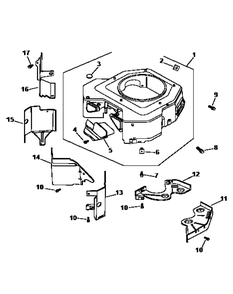 Blower Housing And Baffles Diagram and Parts List for Z-FORCE44 17AH3AGL-17AH3AGL709-17AH3AGL710 Cub Cadet Lawn Tractor